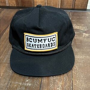 Black Skateboard Cap with Logo Patch